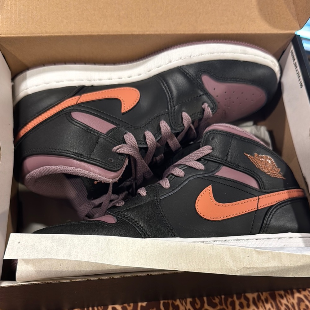 Black and Pink Jordan Nike Sneakers